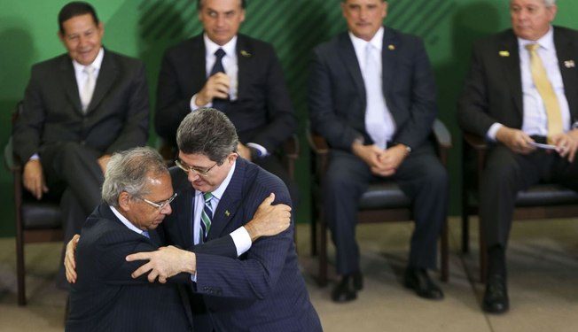 Ministro Paulo Guedes e o Ministro da Economia Joaquim Levy