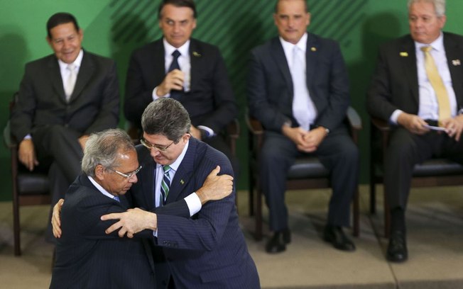 Ministro Paulo Guedes e o Ministro da Economia Joaquim Levy
