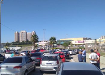 Protestro contra o assassinato de motorista de Uber, em Macaé-RJ