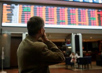 Bolsa de valores em queda