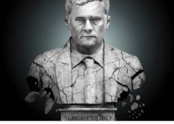 Arte Sérgio Moro em processo de rachadura