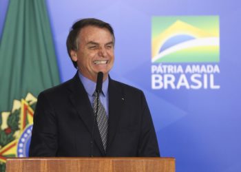 Jair Bolsonaro durante cerimônia de sanção da Lei de Liberdade Econômica