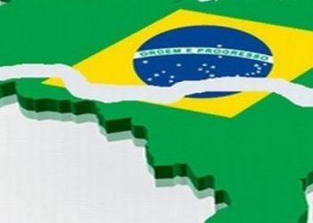 Bandeira simbolizando o Brasil fragmentado