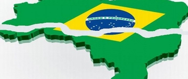 Bandeira simbolizando o Brasil fragmentado