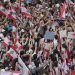 Protesto nas ruas de Beirute