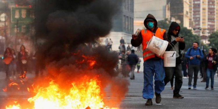 Protesto no Chile