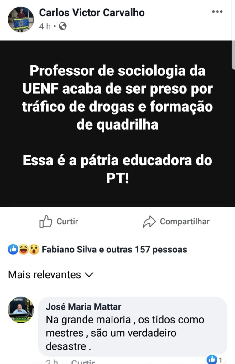 Militantes de extrema-direita promovendo Fake News