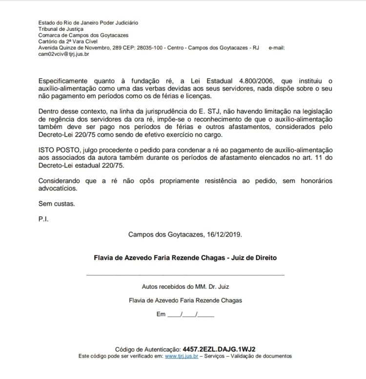 Decisão da justiça contra a Uenf