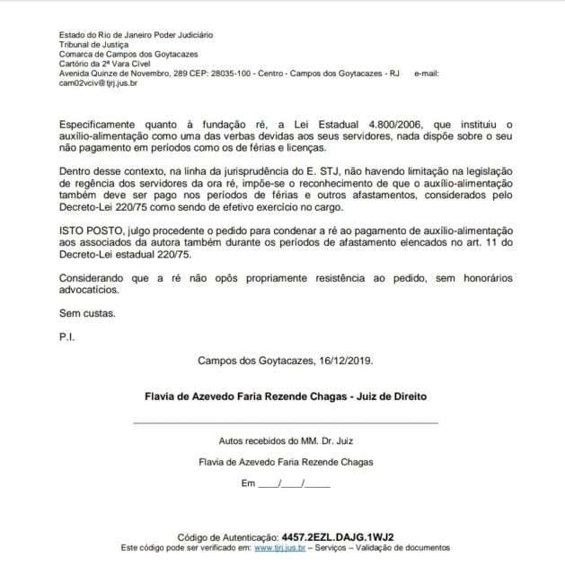 Decisão da justiça contra a Uenf