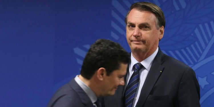 Presidente Jair Bolsonaro e Sérgio Moro