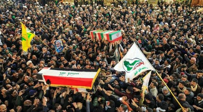 Protesto contra a morte do general Qassem Soleimani