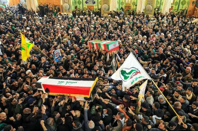 Protesto contra a morte do general Qassem Soleimani