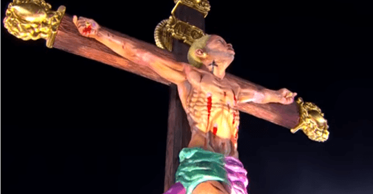 Imagem de Cristo carro alegórico da Mangueira