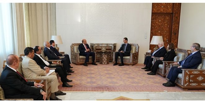 Bashar al-Assad e comitiva da Líbia