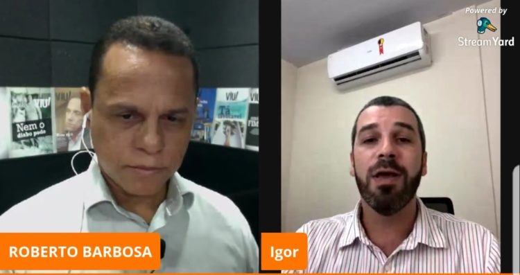 Roberto Barbosa na Live com Igor Sardinha