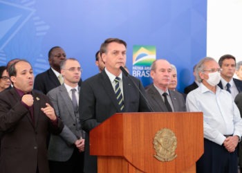 Pronunciamento de Bolsonaro contra Moro