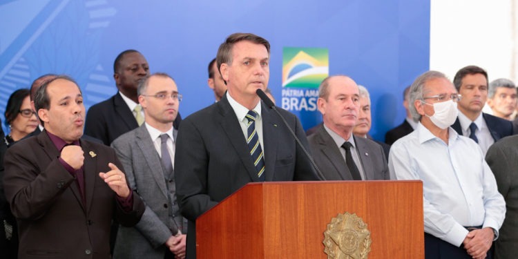 Pronunciamento de Bolsonaro contra Moro