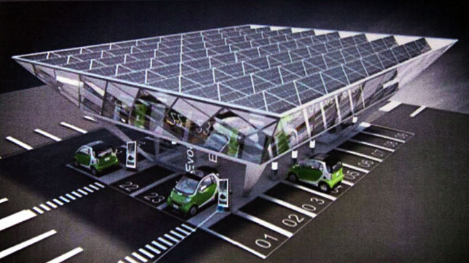 ônibus movido a energia solar na Síria