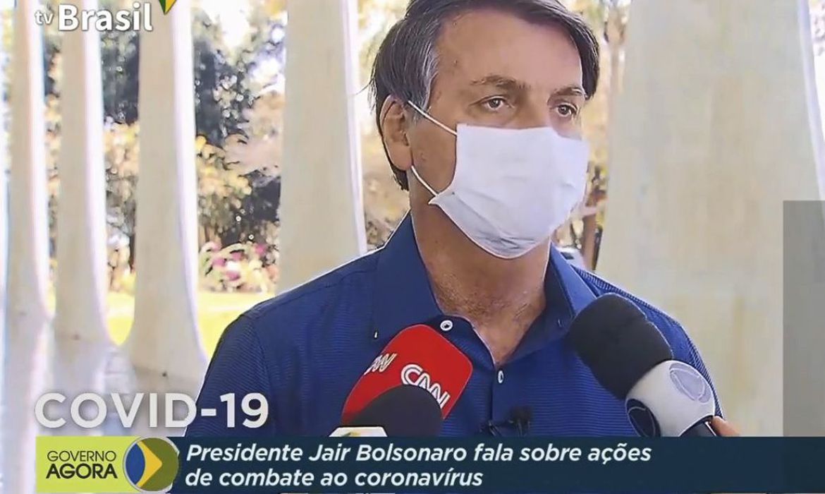 Jair Bolsonaro com Covid-19
