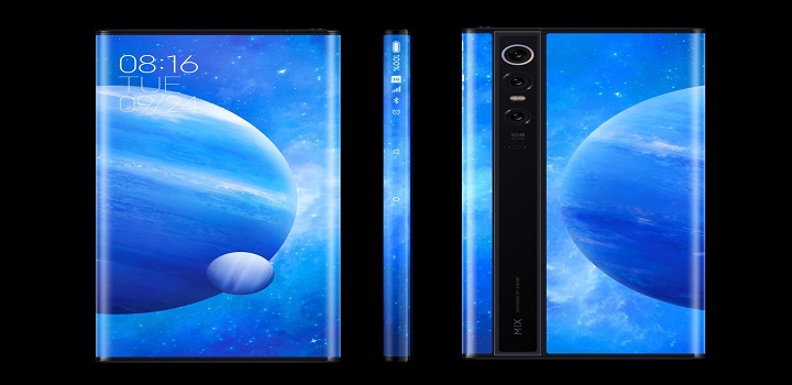 Celular chinês trazia curiosa tela em formato 360º.