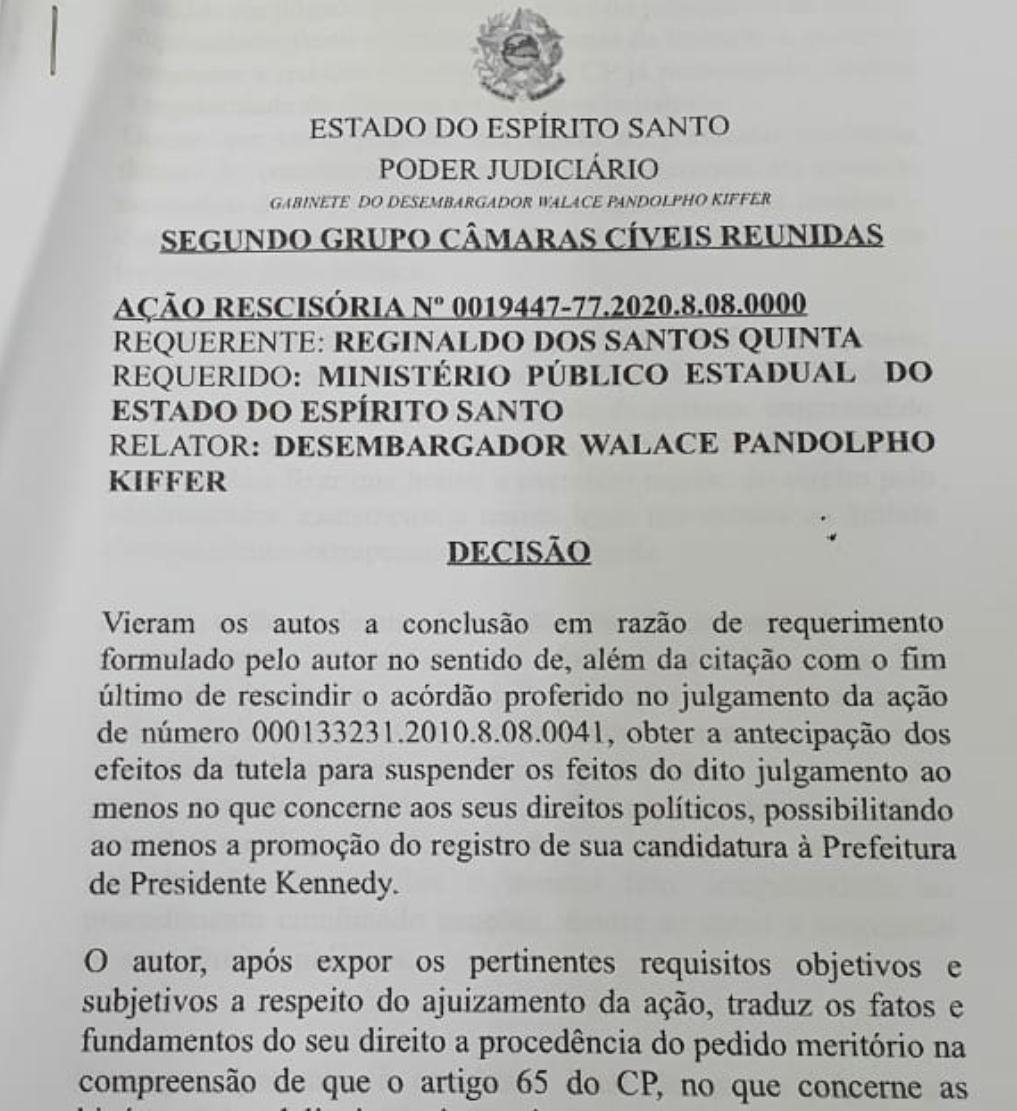 Presidente Kennedy - TJ-ES - Reginaldo Quinta