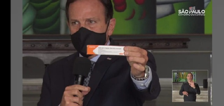 Doria assina contrato para 46 milhões de doses da vacina chinesa