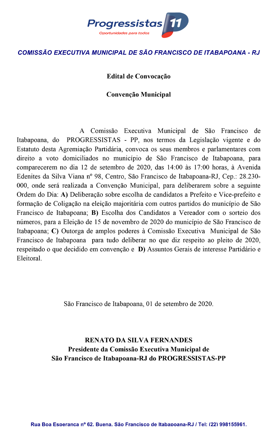 Editais - Convenções partidárias