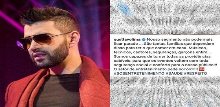 Gusttavo Lima causa polêmica ao cobrar volta de shows