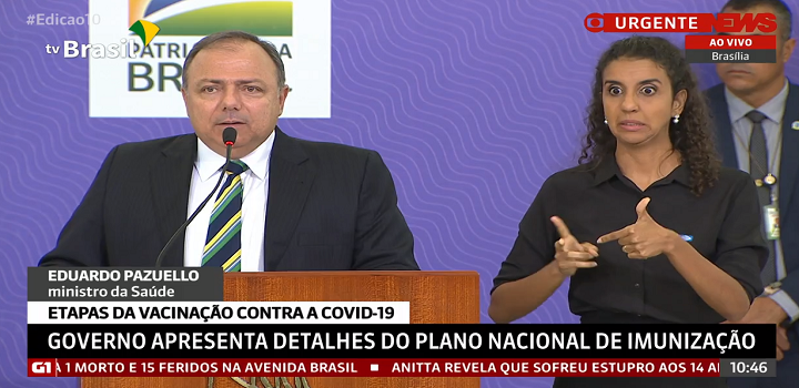 Pazuello plano nacional de vacinação