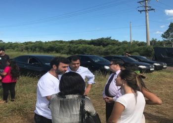 Marcelo Freixo, Bruno Dauaire e Marcelo Lessa no Açu