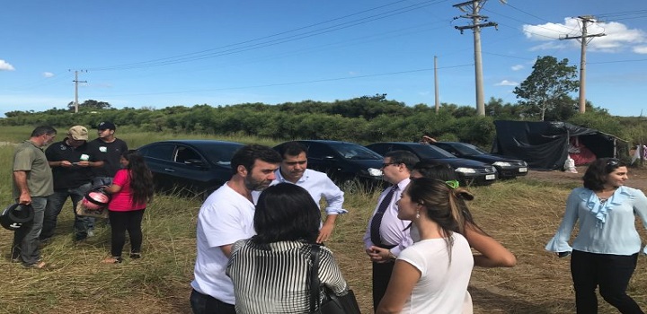 Marcelo Freixo, Bruno Dauaire e Marcelo Lessa no Açu