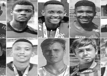 Jogadores do Flamengo Vítimas do incendio no Ninho do Urubu