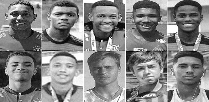 Jogadores do Flamengo Vítimas do incendio no Ninho do Urubu