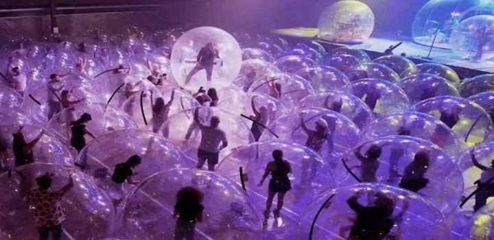 Banda Flaming lips shows público bolha