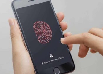 Smartphones impressao digital na tela