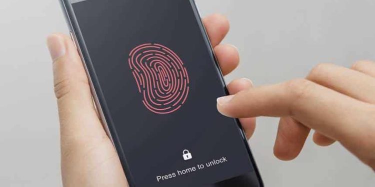 Smartphones impressao digital na tela