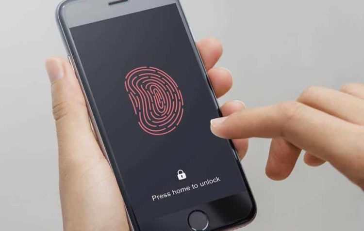 Smartphones impressao digital na tela