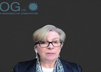 cientista Sharon Peacock, chefe do programa de vigilância genética Covid-19 Genomics UK