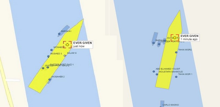 Navio é quase desencalhado no Canal de Suez