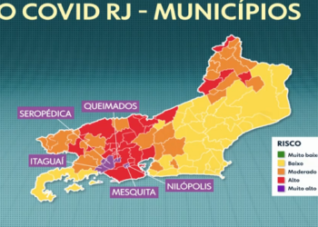 Risco de transmissão Covid no RJ