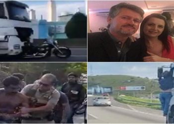 Caminhoneiro atropela, arrasta e mata casal
