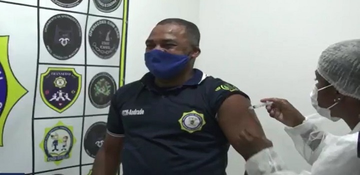 Guarda municipal em Campos: Vacinação da equipe começou nesta terça-feira (30) e continua nesta quarta-feira (31).