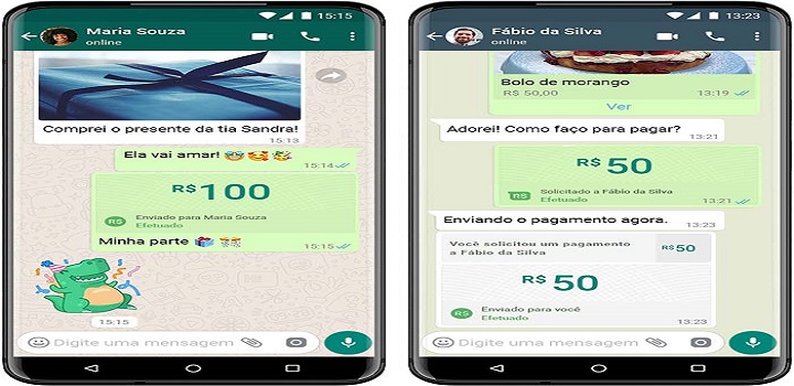 WhatsApp transferencias de dinehrio