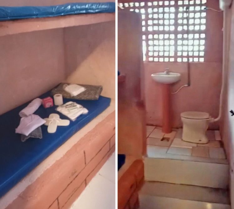 Detalhes da cela onde Monique Medeiros está presa — Foto: Reprodução/TV Globo