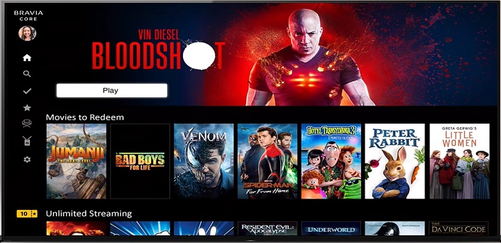 Sony apresenta o Bravia Core, um novo serviço de streaming de vídeo de alta qualidade