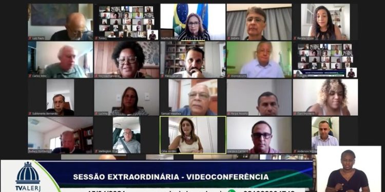 Sessão virtual da Alerj