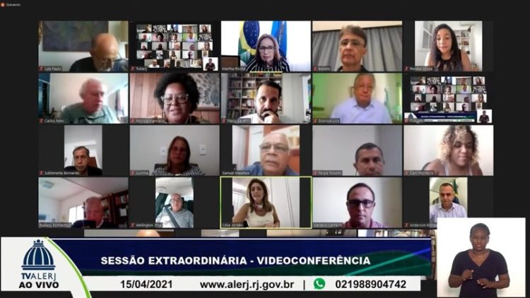 Sessão virtual da Alerj