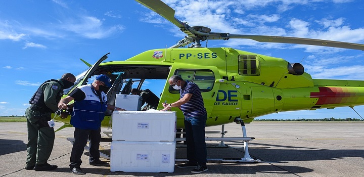 Governo do Estado entregou cerca 35.480 doses de vacina contra a Covid-19 em 21 municípios da região.