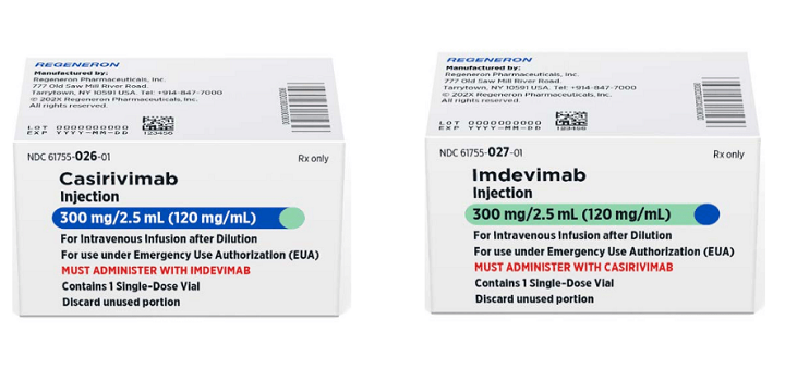 Medicamentos casirivimabe e imdevimabe devem ser usados somente em hospitais e por pacientes que não estejam graves