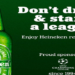 a Heineken brincou com o assunto no Twitter, com uma foto da cerveja e a frase "não beba e crie uma liga".